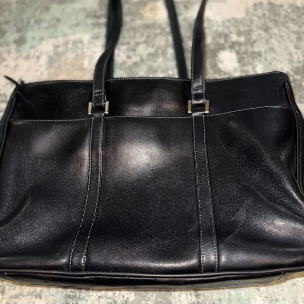Tignanello Black Leather Handbag